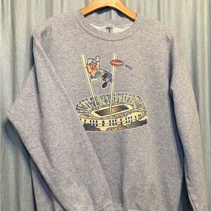 Gildan Gray Stadium Graphic Men's Crewneck Sweater